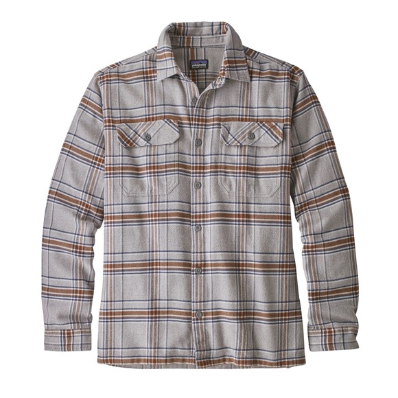 PATAGONIA 'jord' Regular Fit Organic Cotton Flannel Shirt Activist Feather Grey - Picture 2 of 9